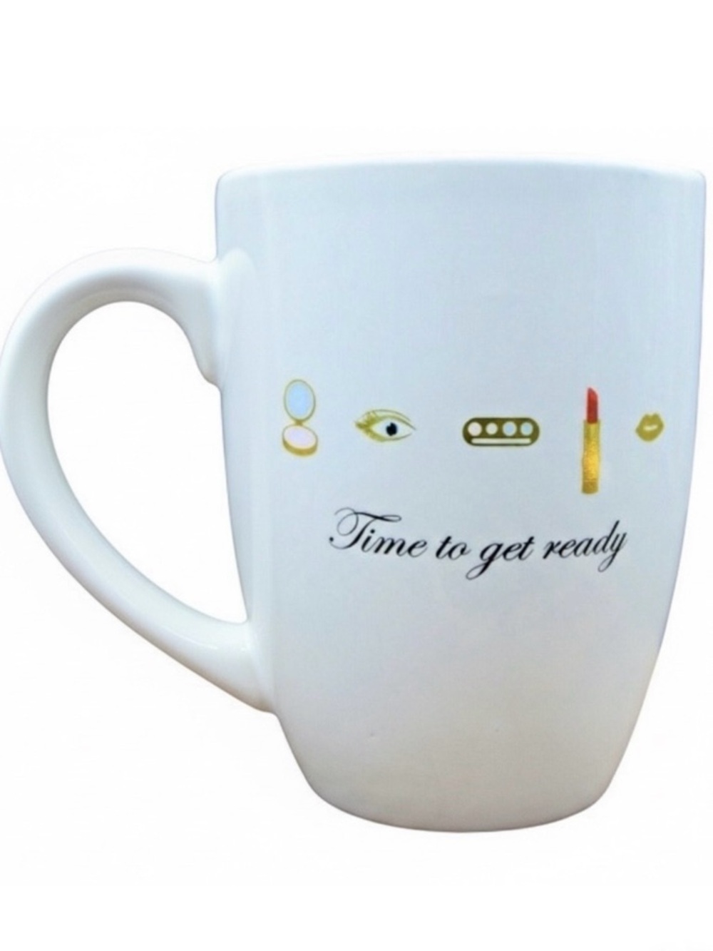 New Cynthia Rowley "Time to get ready" makeup mug